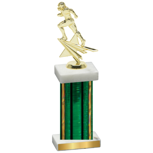 Single Green Glacier Football Trophy