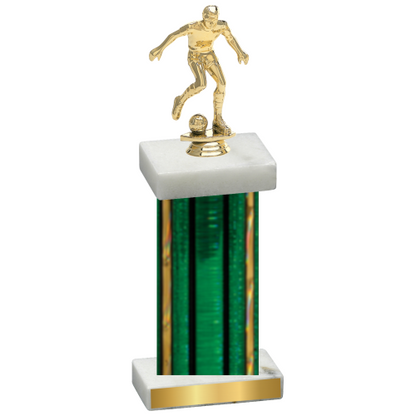 Single Green Glacier Soccer Trophy