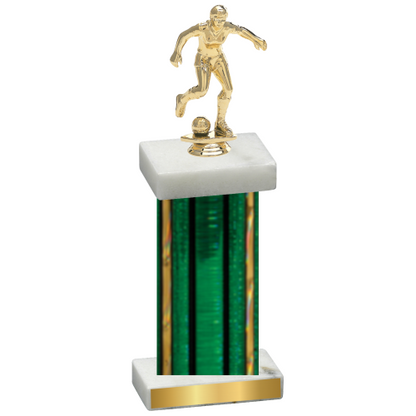 Single Green Glacier Soccer Trophy