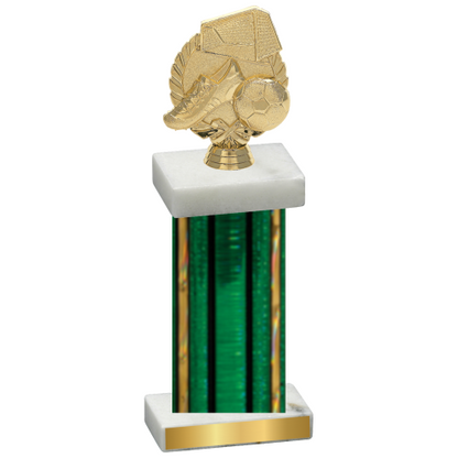 Single Green Glacier Soccer Trophy