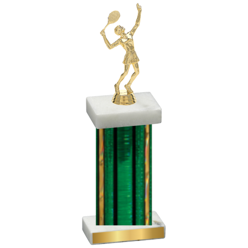 Single Green Glacier Tennis Trophy