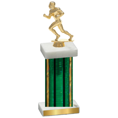 Single Green Glacier Football Trophy