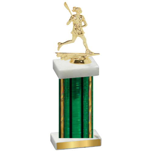 Single Green Glacier Lacrosse Trophy