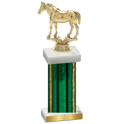 Single Green Glacier Horses Trophy