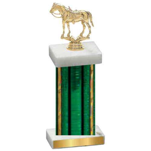 Single Green Glacier Horses Trophy