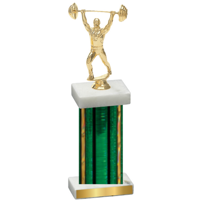 Single Green Glacier Weights Trophy