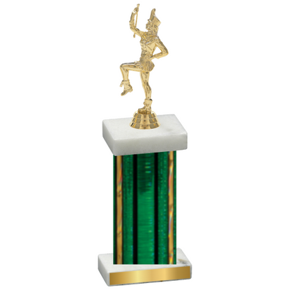 Single Green Glacier Majorette Trophy