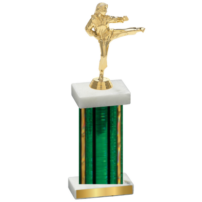 Single Green Glacier Karate Trophy