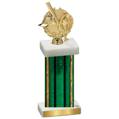 Single Green Glacier Baseball Trophy