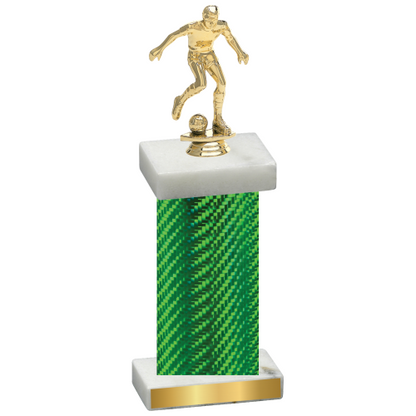 Single Green Carbon Fiber Soccer Trophy