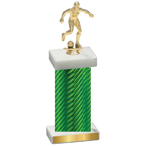 Single Green Carbon Fiber Soccer Trophy