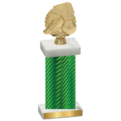 Single Green Carbon Fiber Soccer Trophy