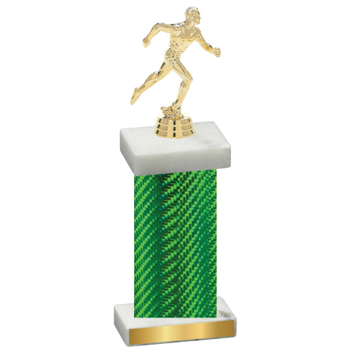 Single Green Carbon Fiber Running Trophy