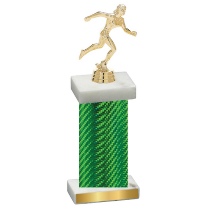 Single Green Carbon Fiber Running Trophy