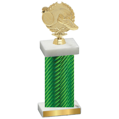 Single Green Carbon Fiber Running Trophy