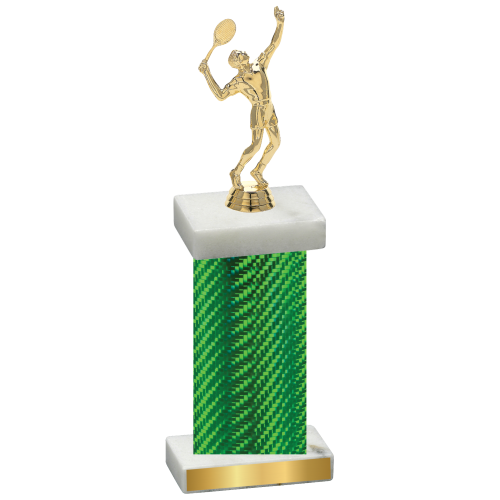 Single Green Carbon Fiber Tennis Trophy