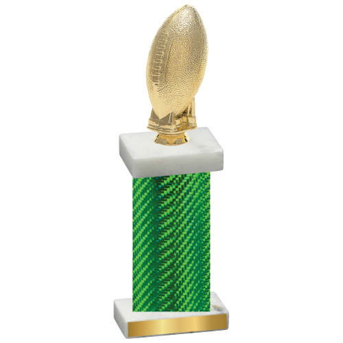 Single Green Carbon Fiber Football Trophy