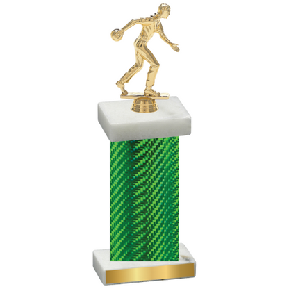 Single Green Carbon Fiber Bowling Trophy