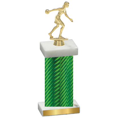 Single Green Carbon Fiber Bowling Trophy