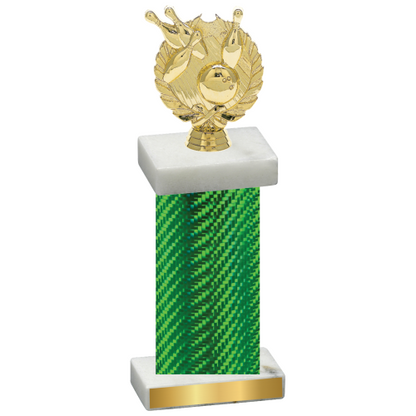 Single Green Carbon Fiber Bowling Trophy