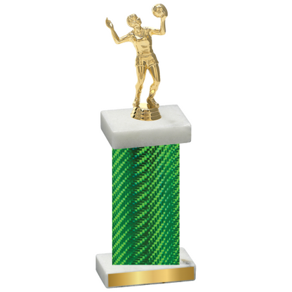 Single Green Carbon Fiber Volleyball Trophy