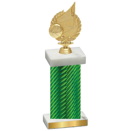 Single Green Carbon Fiber Volleyball Trophy