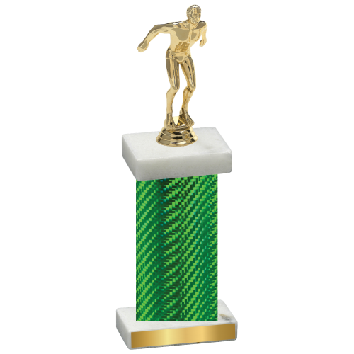 Single Green Carbon Fiber Swimming Trophy