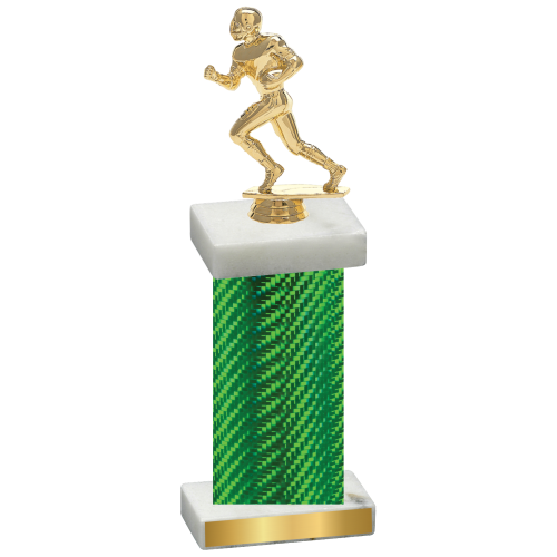 Single Green Carbon Fiber Football Trophy