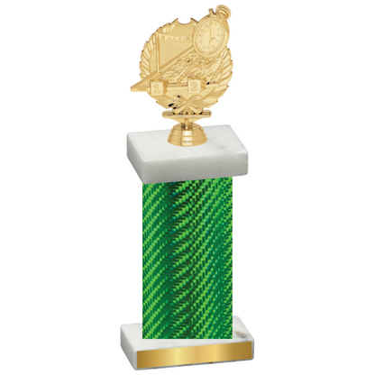 Single Green Carbon Fiber Swimming Trophy