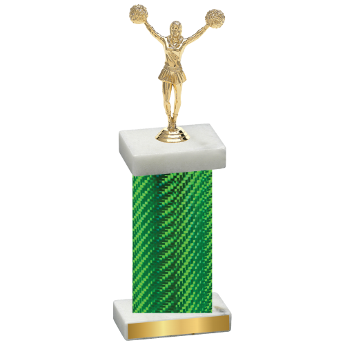 Single Green Carbon Fiber Cheerleading Trophy