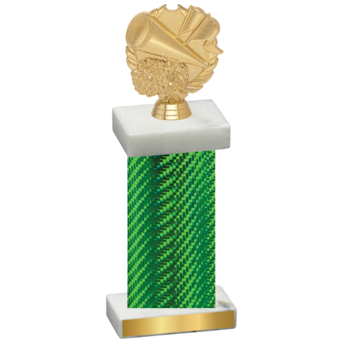 Single Green Carbon Fiber Cheerleading Trophy