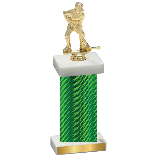 Single Green Carbon Fiber Hockey Trophy