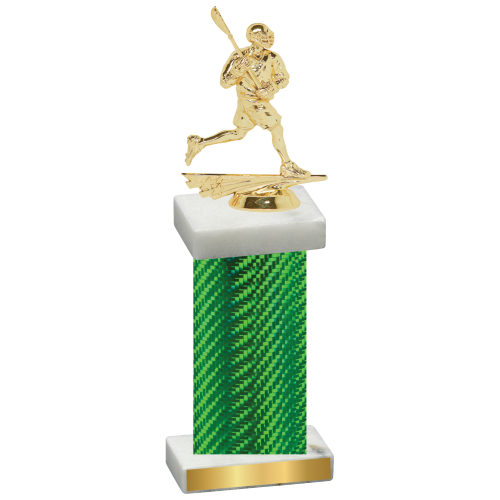 Single Green Carbon Fiber Lacrosse Trophy