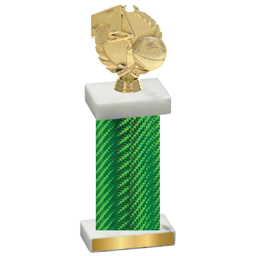 Single Green Carbon Fiber Basketball Trophy