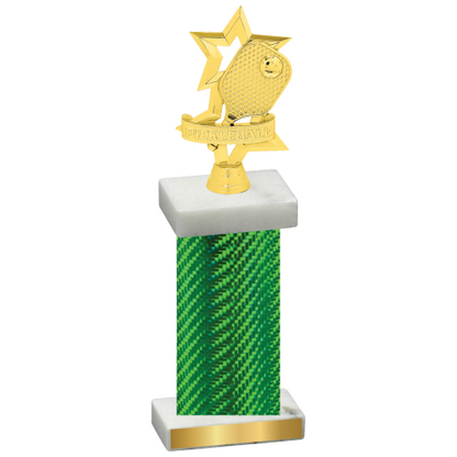 Single Green Carbon Fiber Pickleball Trophy