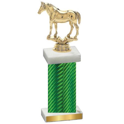 Single Green Carbon Fiber Horses Trophy