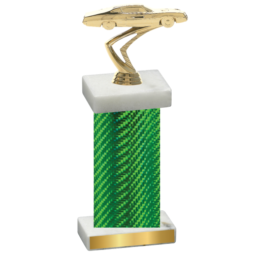 Single Green Carbon Fiber Cars Trophy