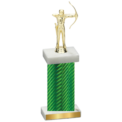 Single Green Carbon Fiber Archery Trophy