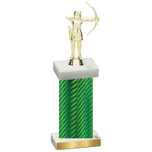 Single Green Carbon Fiber Archery Trophy