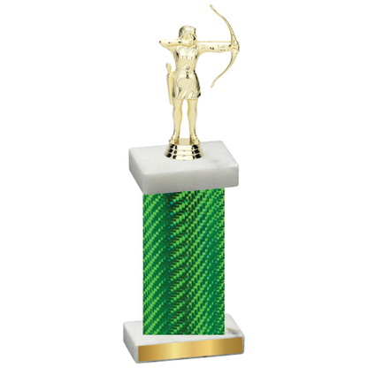 Single Green Carbon Fiber Archery Trophy