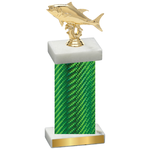 Single Green Carbon Fiber Fishing Trophy