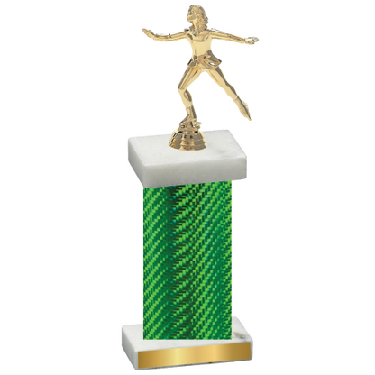 Single Green Carbon Fiber Skater Trophy