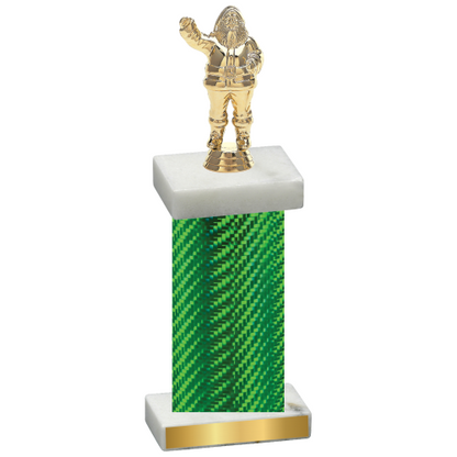 Single Green Carbon Fiber Holiday Trophy