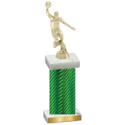 Single Green Carbon Fiber Basketball Trophy