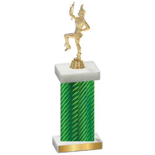 Single Green Carbon Fiber Majorette Trophy