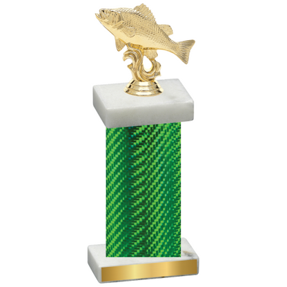 Single Green Carbon Fiber Fishing Trophy