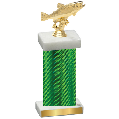 Single Green Carbon Fiber Fishing Trophy