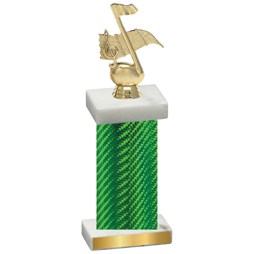 Single Green Carbon Fiber Music Trophy