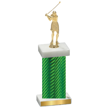 Single Green Carbon Fiber Golf Trophy