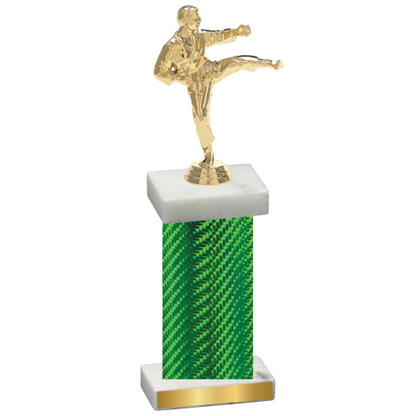 Single Green Carbon Fiber Karate Trophy